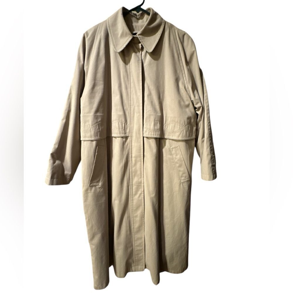 Towne By London Fog Khaki Trench Coat Size 8 Woman's